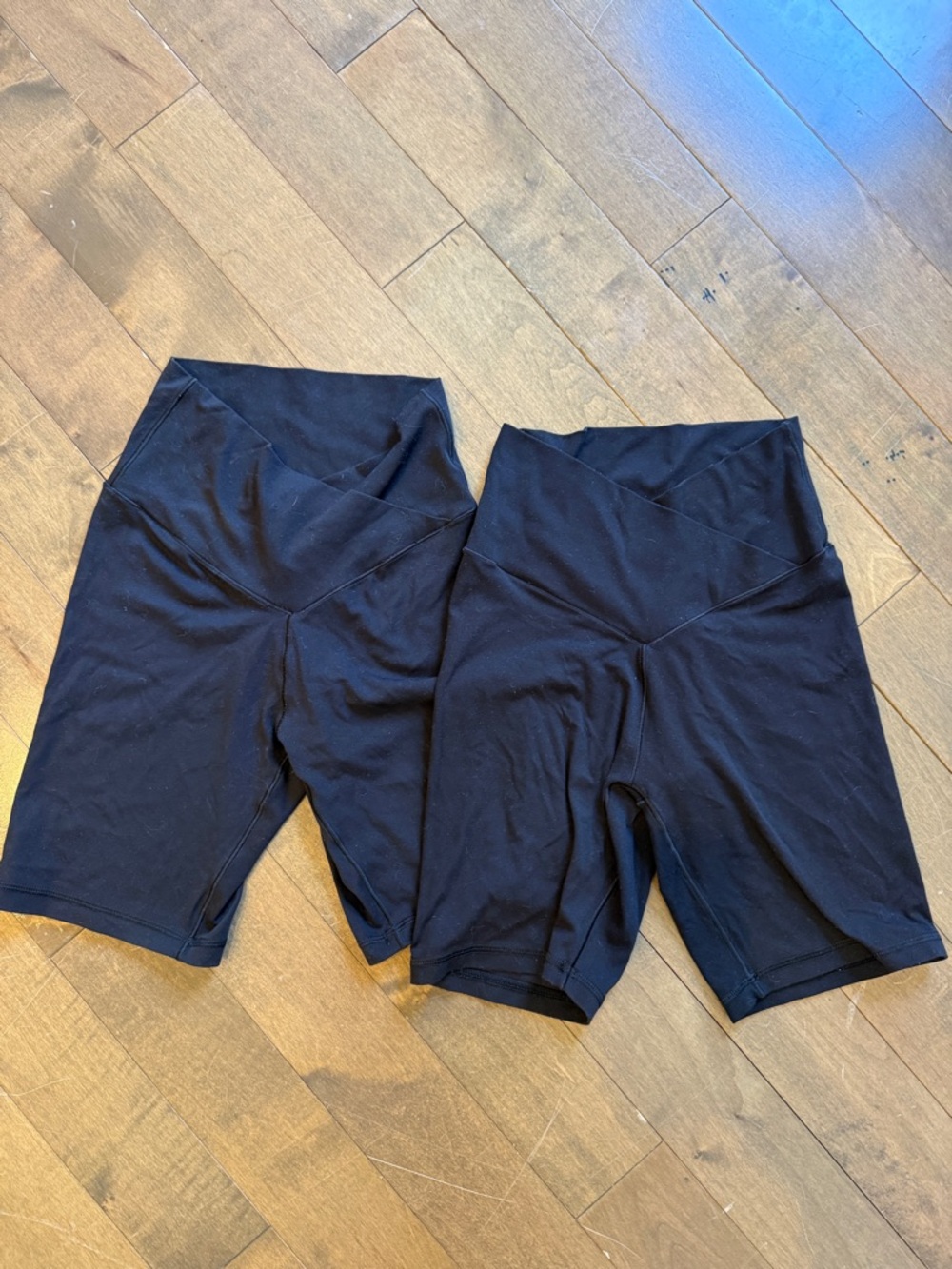 Aerie Black Bike Yoga Shorts - V-Waistband (Pair)
